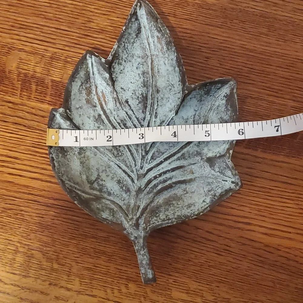 Patina Metal Candle Holder / Tray